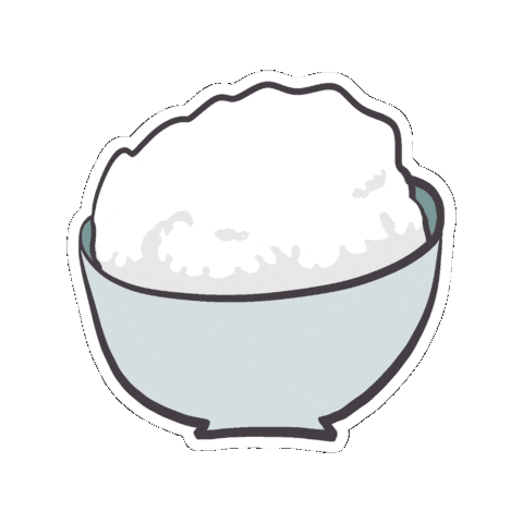 Rice Sticker by Soysauceeggrice Studio