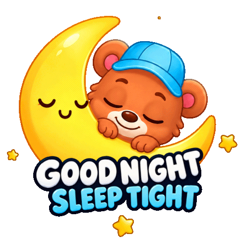 Sleepy Good Night Sticker by Lucas and Friends by RV AppStudios
