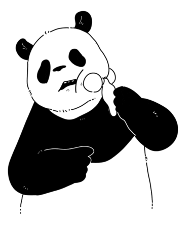 Panda パンダ Sticker by wakuta
