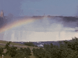 Rainbow Waterfall GIF by Archives of Ontario | Archives publiques de l'Ontario
