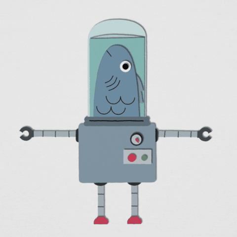 bijanshahir animation robot fish character design GIF