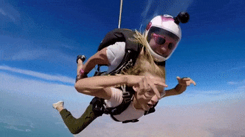 Skydiving GIF by Dawn Gribble
