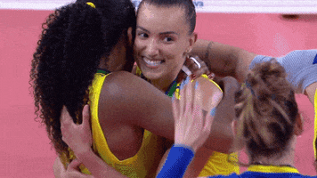 Happy Brazil GIF by Volleyball World
