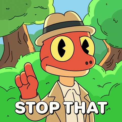 Stop No GIF by Franky The Frog