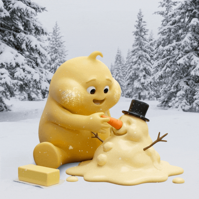 Melting Merry Christmas GIF by Butter baby