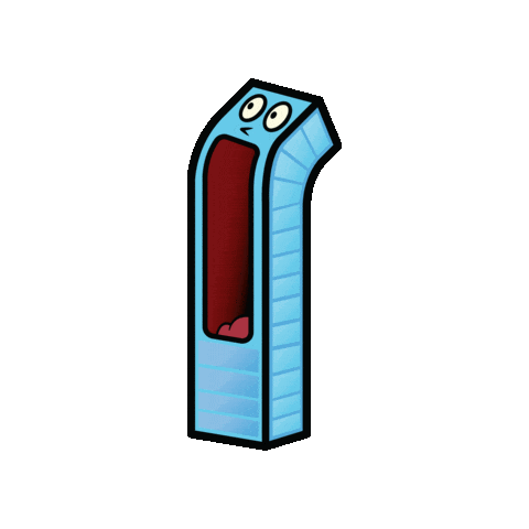 Light Blue Wow Sticker