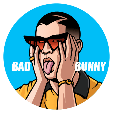 Bad Bunny Sticker by Telemundo for iOS & Android | GIPHY