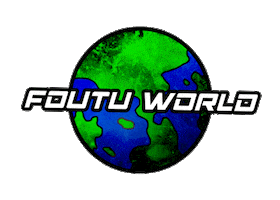 foutuworld brand world earth clothing Sticker