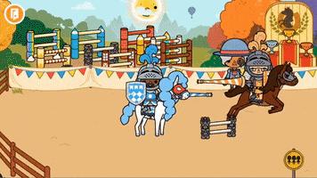 horses jousting GIF by Toca Boca
