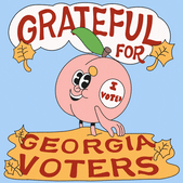 I Vote Georgia Peach