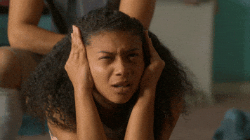 TV gif. Sierra Capri as Monse in On My Block shakes her head and shrugs, throwing up her hands in annoyed confusion.