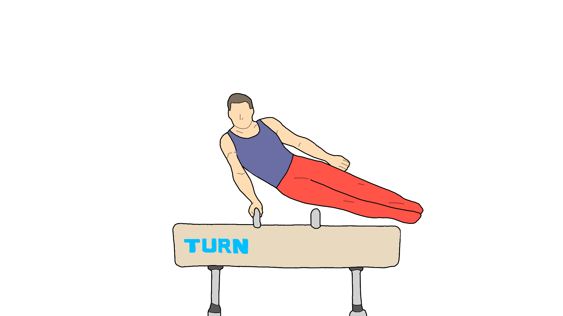 Pommel Horse Gym Sticker by TURN Gymnastics Apparel for iOS & Android