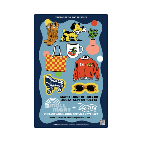 Vintage in the Zoo Sticker