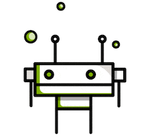 Confused Robot Sticker by iperdesign