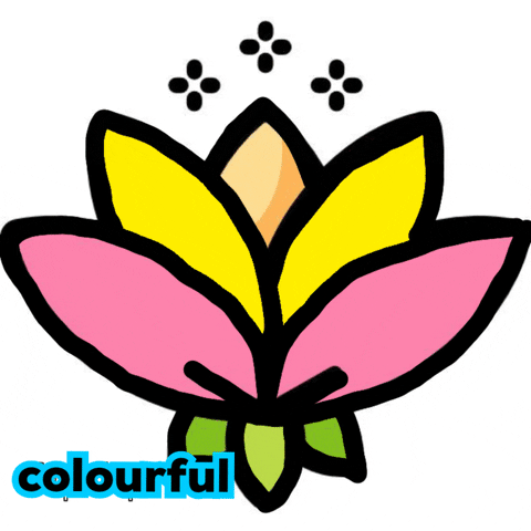 kismatdeora16 flower stickers colour lotus GIF