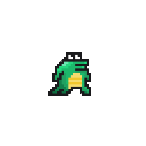 8Bit Alligator Sticker
