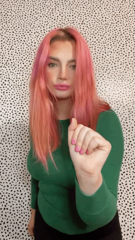 fempiremedia no nope sass pink hair GIF