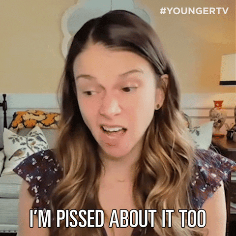 Im Pissed Sutton Foster GIF by YoungerTV