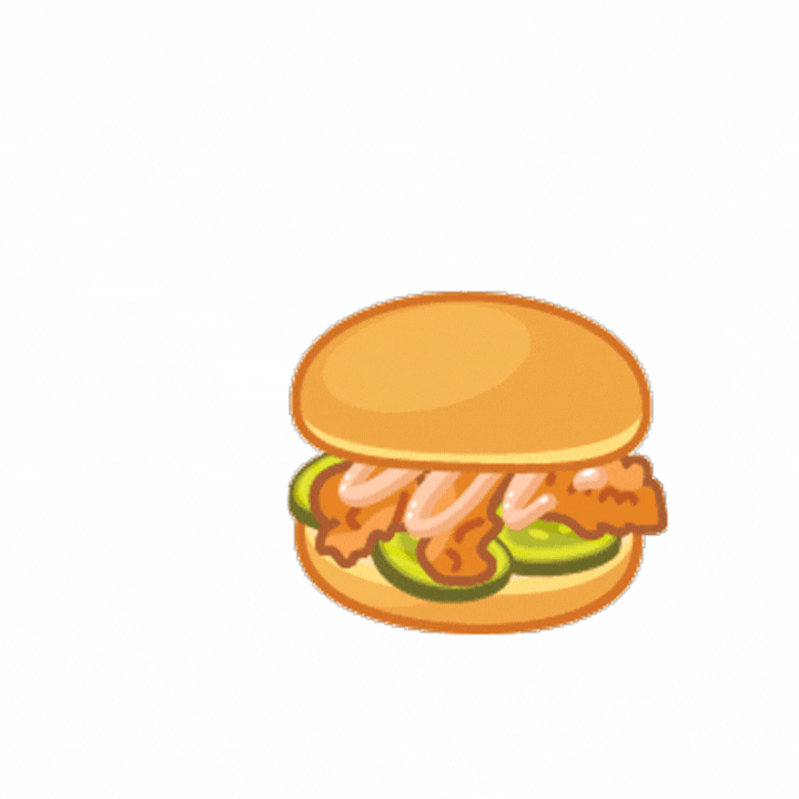 Hungry Chicken Sandwich GIF by Huey Magoo's