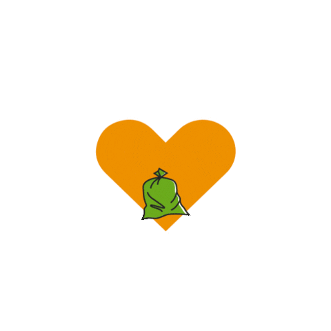 Heart Orange Sticker by Die Bremer Stadtreinigung