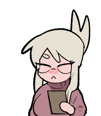 Question Mark Anime Girl Sticker