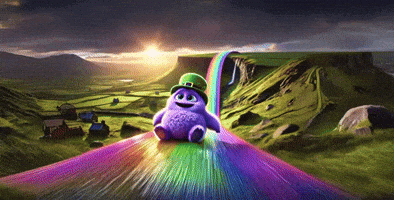 St Patricks Day Rainbow GIF by The Monster Library