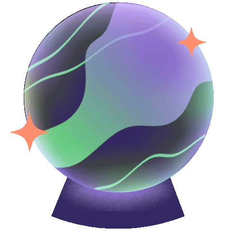 Crystal Ball Illustration Sticker
