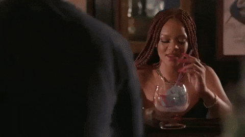 rihanna watching GIF