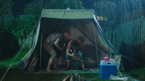 Rain Camping GIF by VPRO - Find & Share on GIPHY