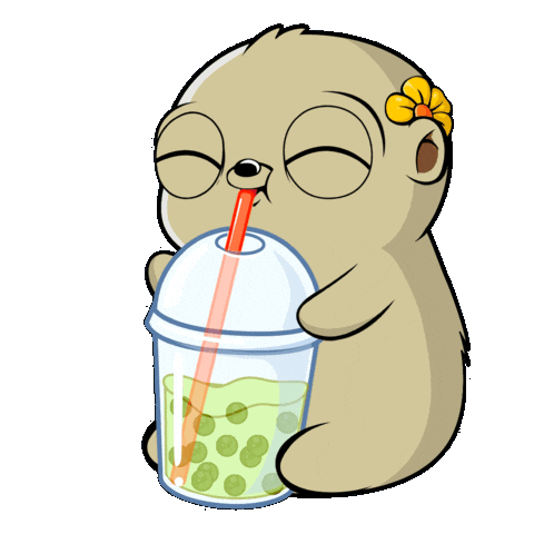 Happy Bubble Tea Sticker by Fugz Official