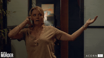 Lucy Lawless Reaction GIF by Acorn TV