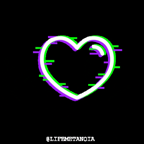 chamaaz heart green purple corazon GIF