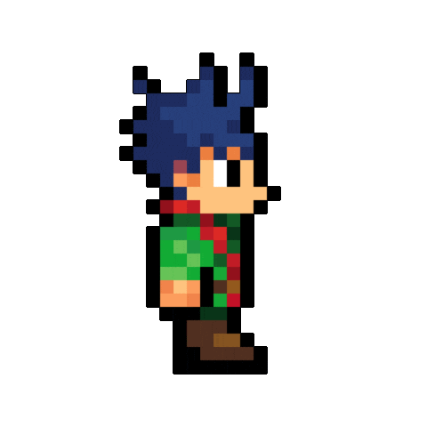 Pixel Walking Sticker