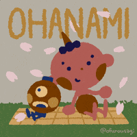 Cherry Blossom Illustration GIF