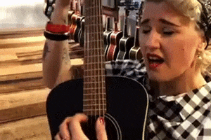 Playing Around Acoustic Guitar GIF by Miss Lizz