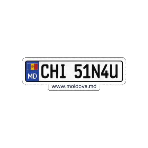 Number Plate Sticker by Invest Moldova
