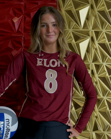 Elon Volleyball GIF by Elon Phoenix