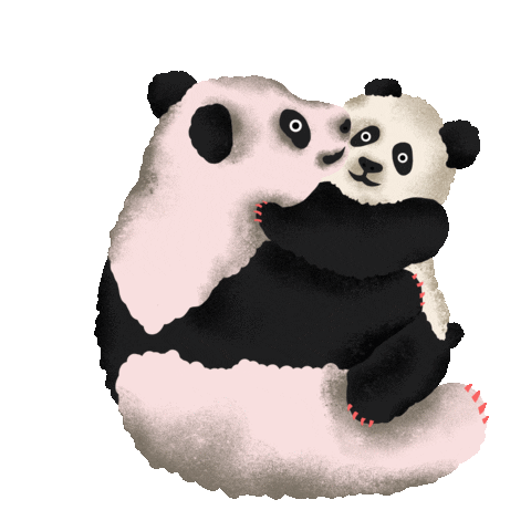 Pandas Sticker by María Victoria