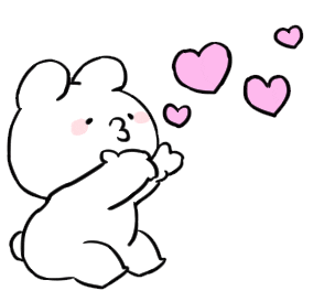 Heart Love Sticker by すこぶる動くウサギ for iOS & Android | GIPHY