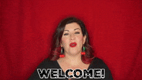 christinegritmon hello red welcome greeting GIF