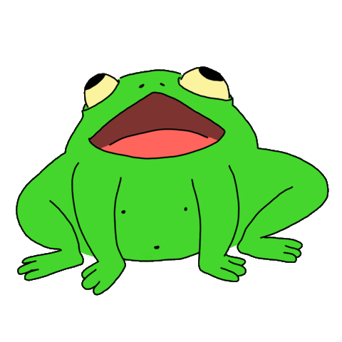 Frog Singing Sticker by Sabrina Mellado