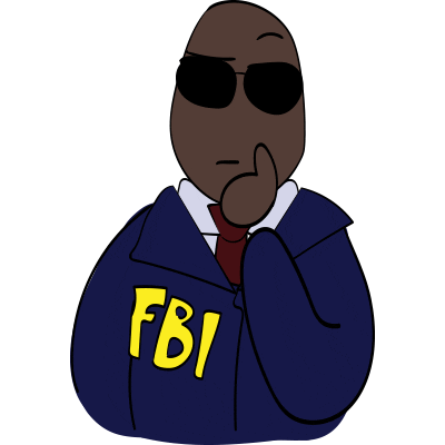 Spying Fbi Agent Sticker by Yes, I'm Hot in This