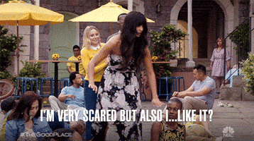 Scared Season 4 GIF by The Good Place