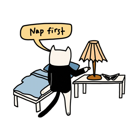 Tired Tuxedo Cat Sticker by Rocketpong