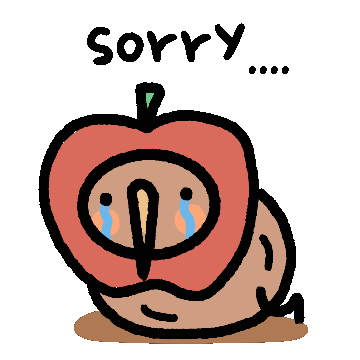 Sorry Apple Sticker