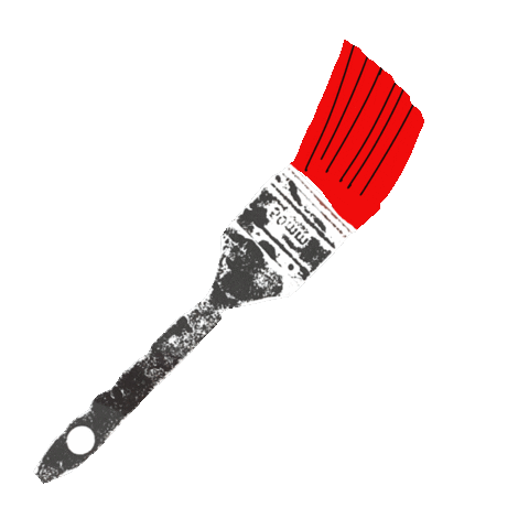 Rainbow Paintbrush Sticker By Gyotaku Gif