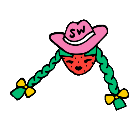 Strawberry Western Sticker