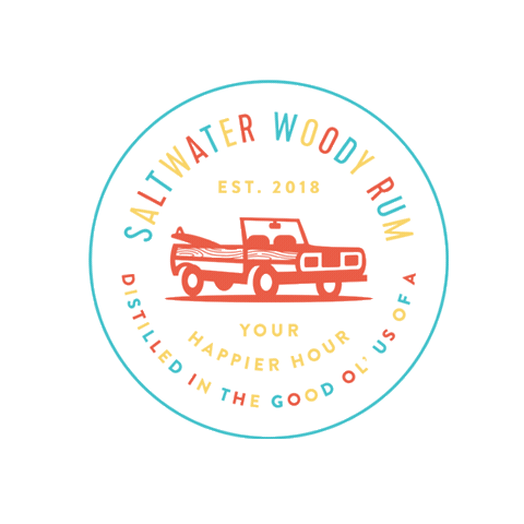 Saltwater Woody American Rum Sticker