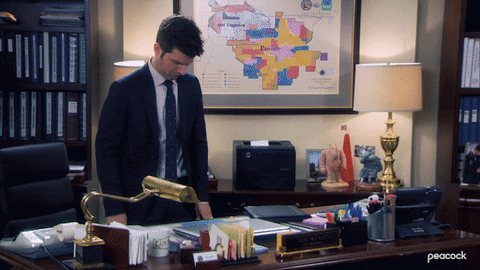 Parks And Recreation Surprise GIF by PeacockTV