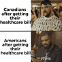 Canadian vs American healthcare motion meme